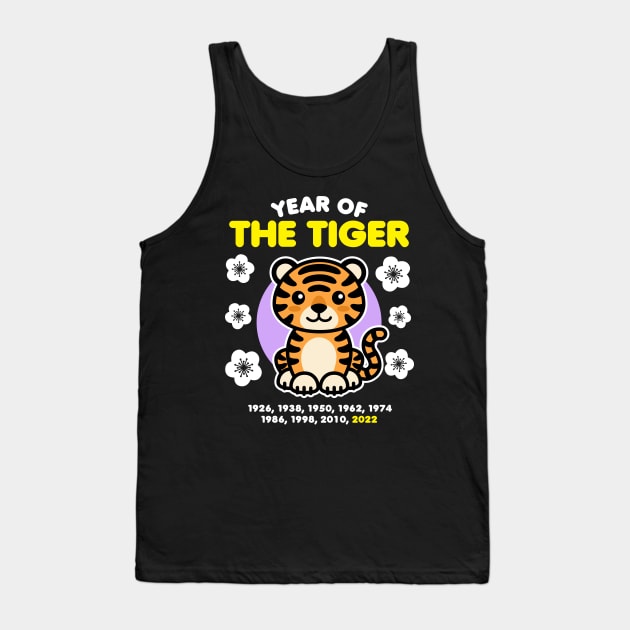 Year of the Tiger 2022 Chinese New Year Zodiac Tank Top by DetourShirts